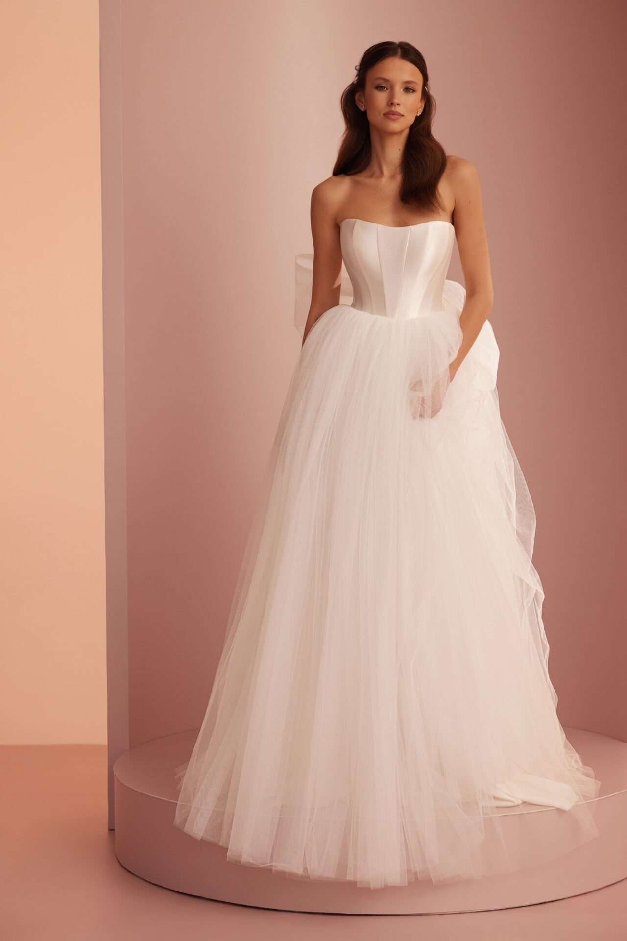 Mikado And Tulle Wedding Dress L Ariamo Bridal