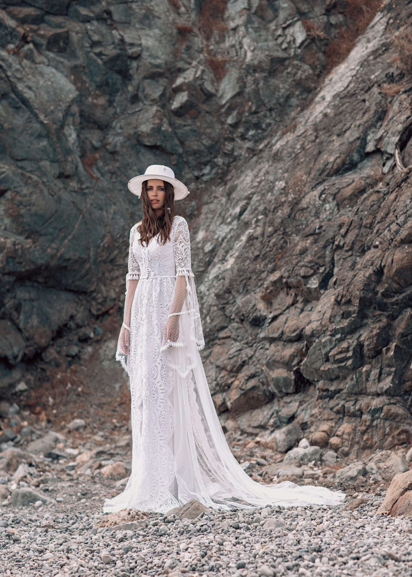 Harmony cape Wedding Dress: Book an Appointment | Ariamo Boho