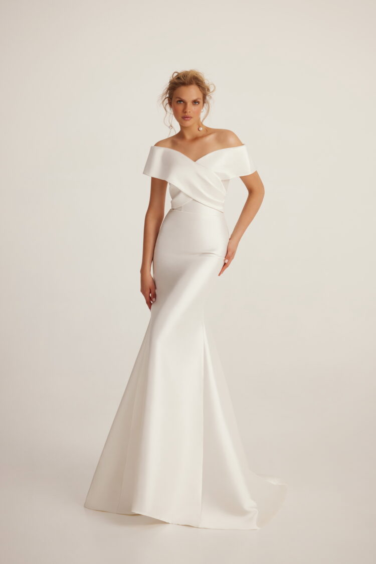 Mikado, Stretch Satin Wedding Dress L235