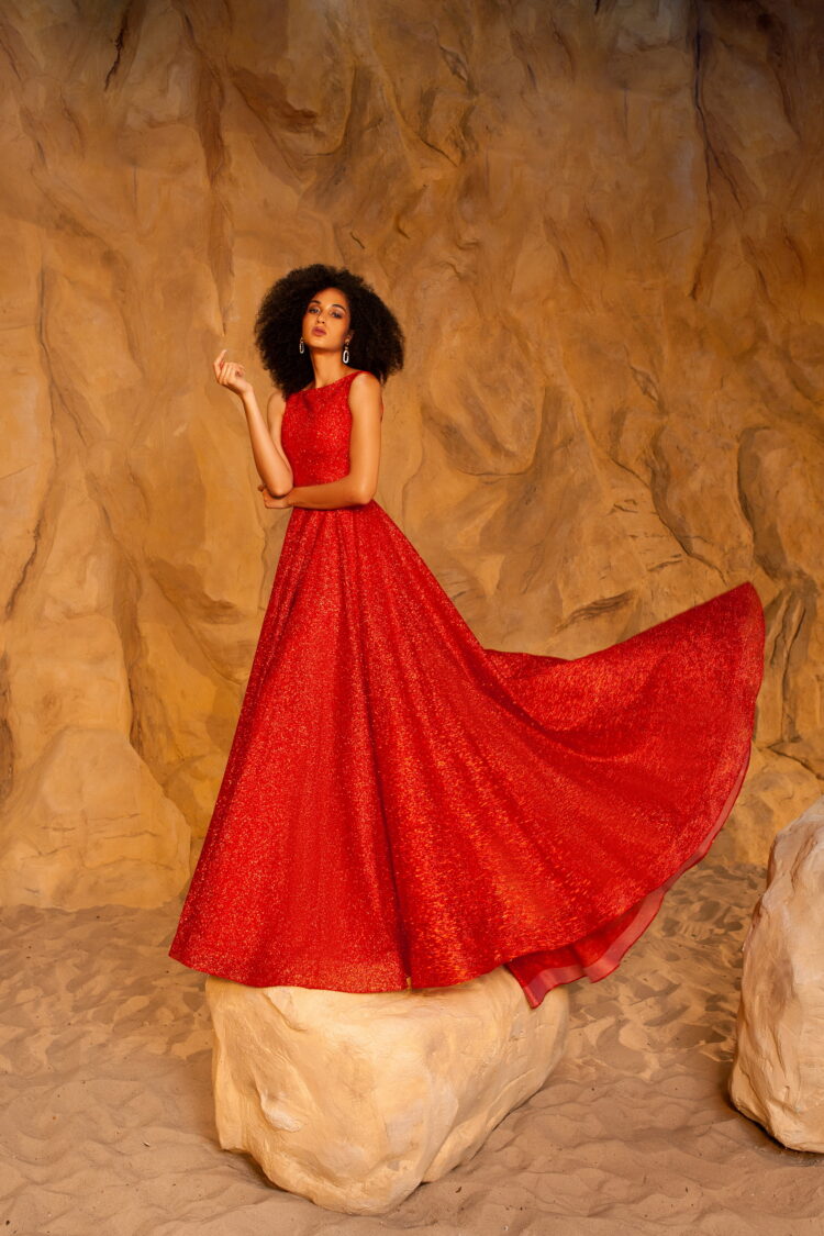 Red Glitter Evening Dress E2206 buy