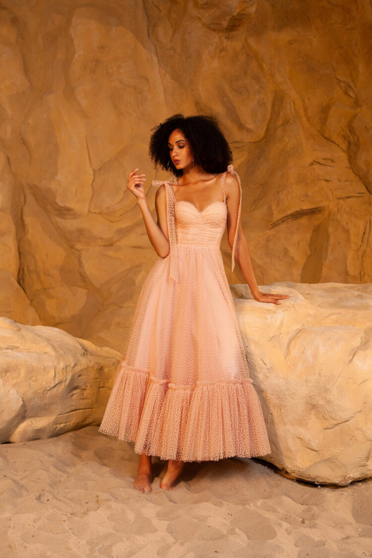 Glitter Tulle Evening Dress E2219