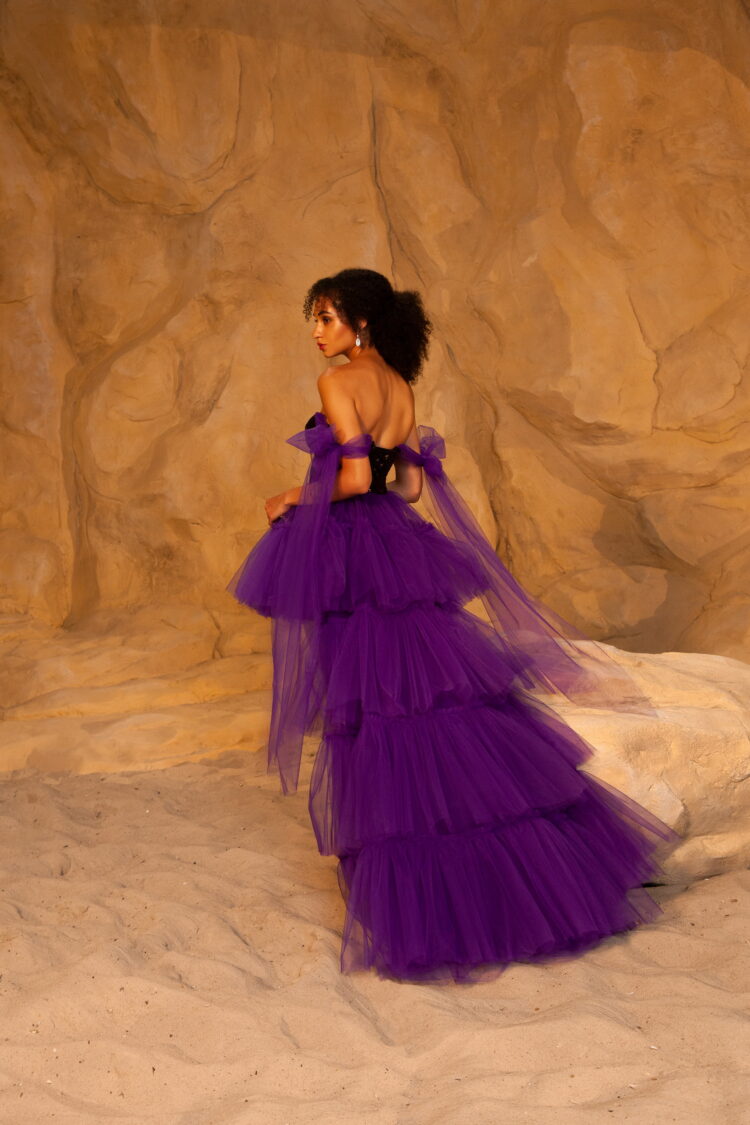 Violet Tulle Evening Dress E2227 buy