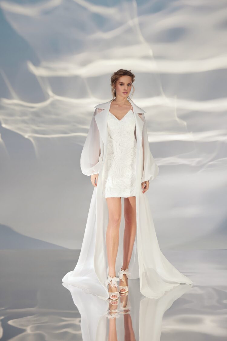 Short Wedding Dress With Cape L312 price