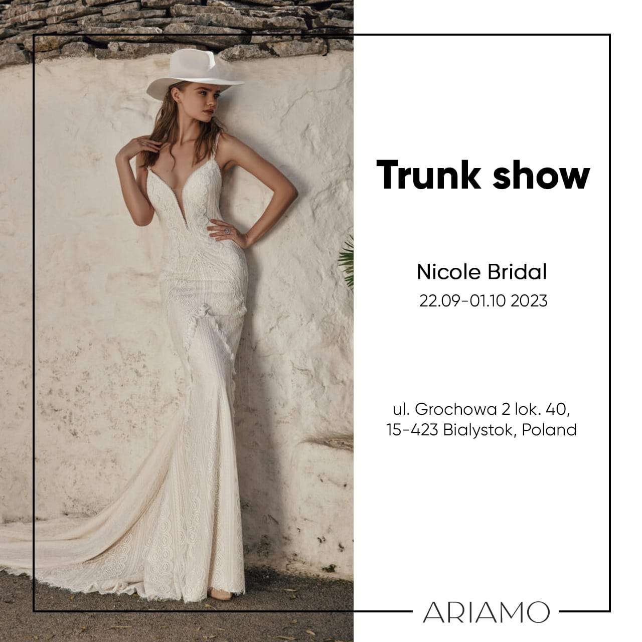 Trunk Show Ariamo In Bialystok 22.09 – 01.10.2023