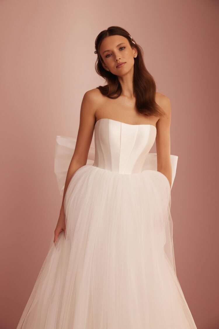 Mikado And Tulle Wedding Dress L427 price