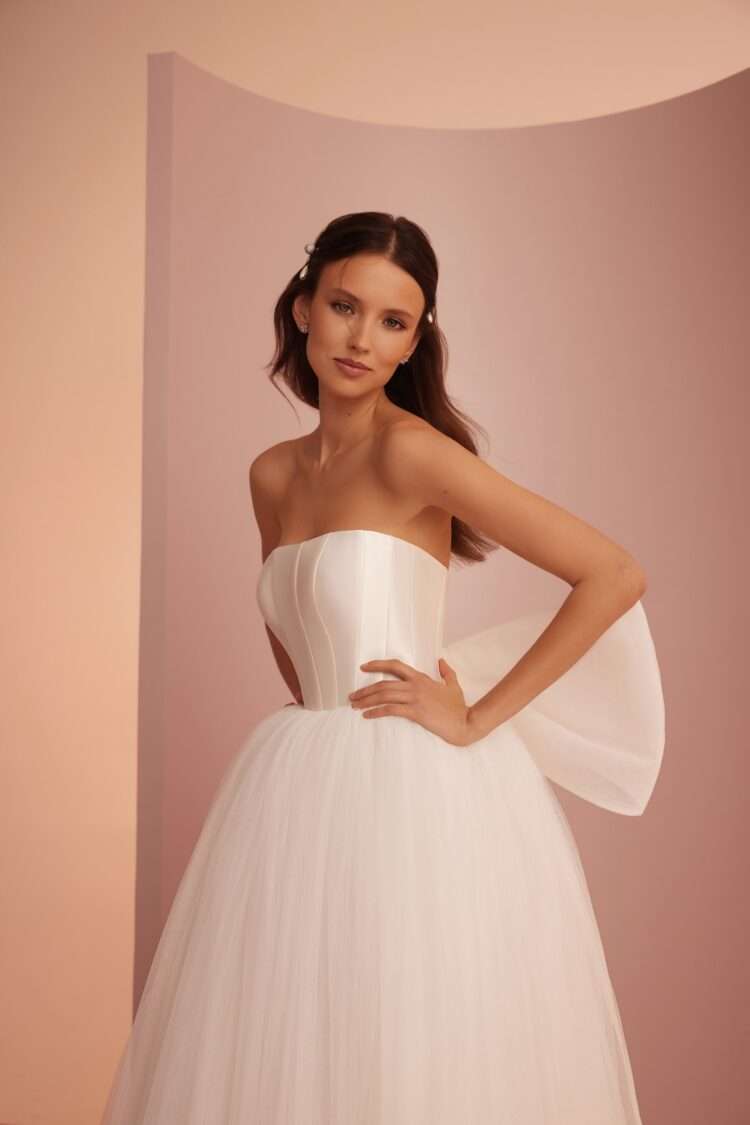 Mikado And Tulle Wedding Dress L427 buy dress